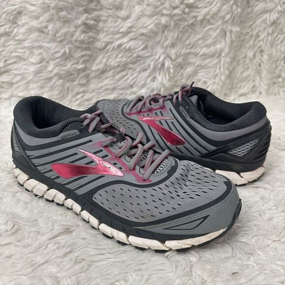 Brooks Shoes - Brooks Ariel 18 Gray Pink Running Shoes Athletic Sneakers Women’s Size 10.5 M‎